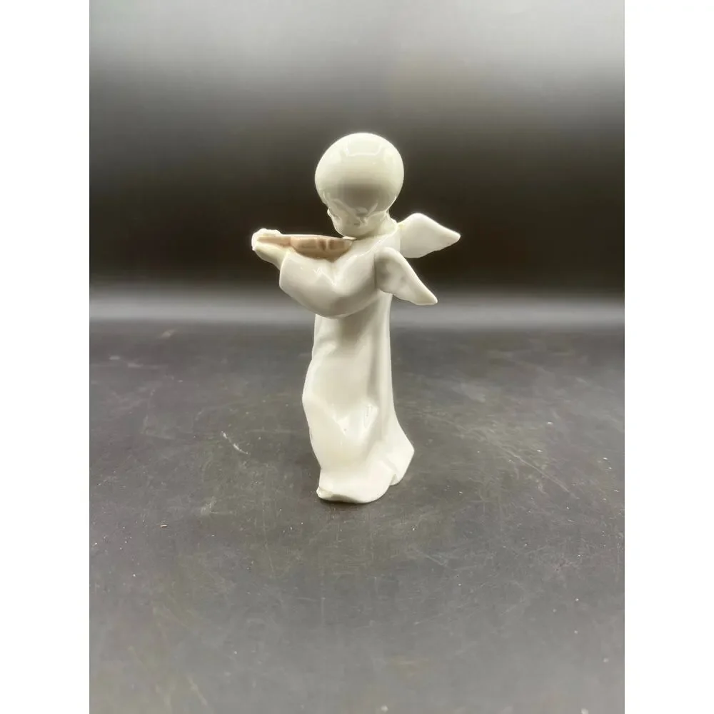 LLADRO Spain Porcelain Asian Guardian Angel w/ Violin-F. Garcia #4536
